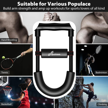 Forearm Strengthener Forearm Wrist Strengthener Exerciser with Adjustable Tension for Improving Strength - Hand Developer Arm Grip Workout Strength Trainer Home Gym Workout Equipment for Starter and Pro